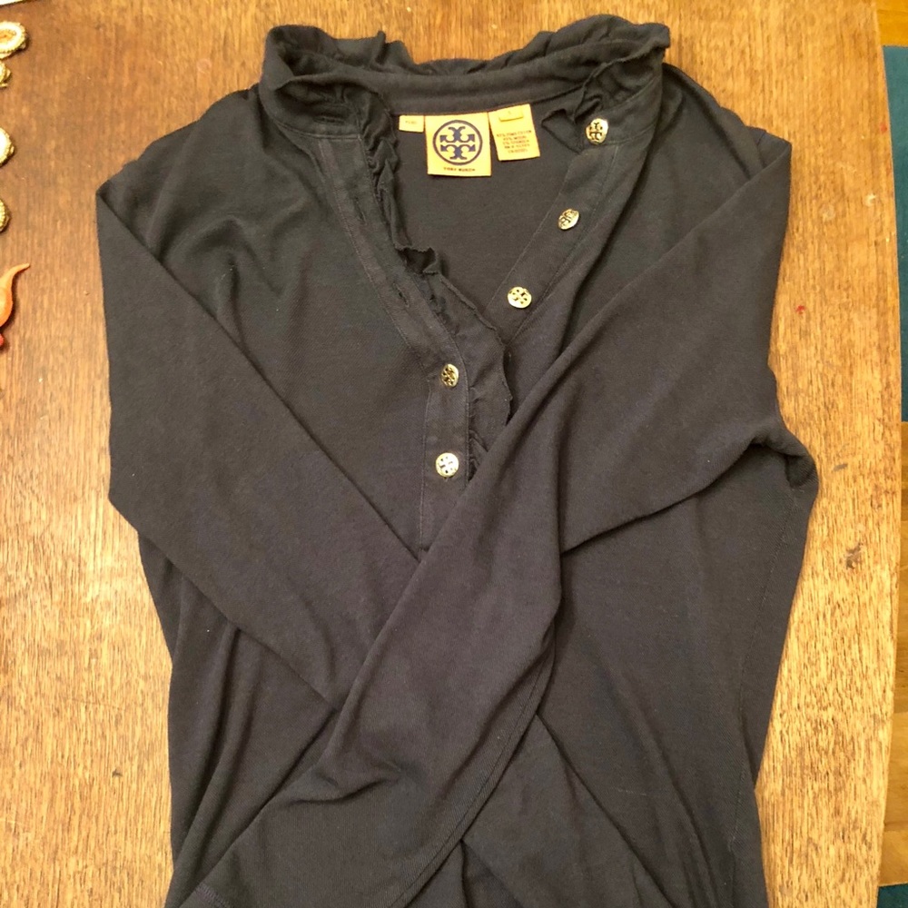 Tory Burch Ruffle Collar long sleeve top